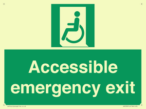 Accessible emergency exit (left)